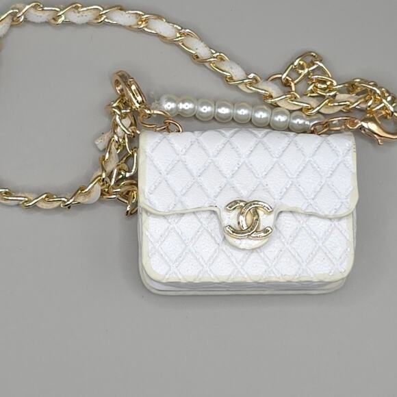 Labubu Accessories Clothes - White Flap Belt Bag - Picture 2 of 3